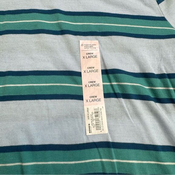 SO Womens Striped Long Sleeve T Tee Shirt XL Extra Large Blue Teal White NWT NEW - Picture 8 of 12